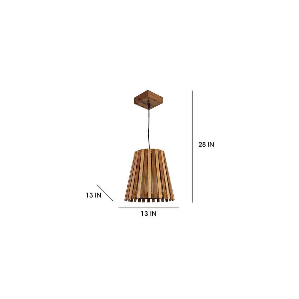 Soyuz Brown Solid Wood Single Hanging Light