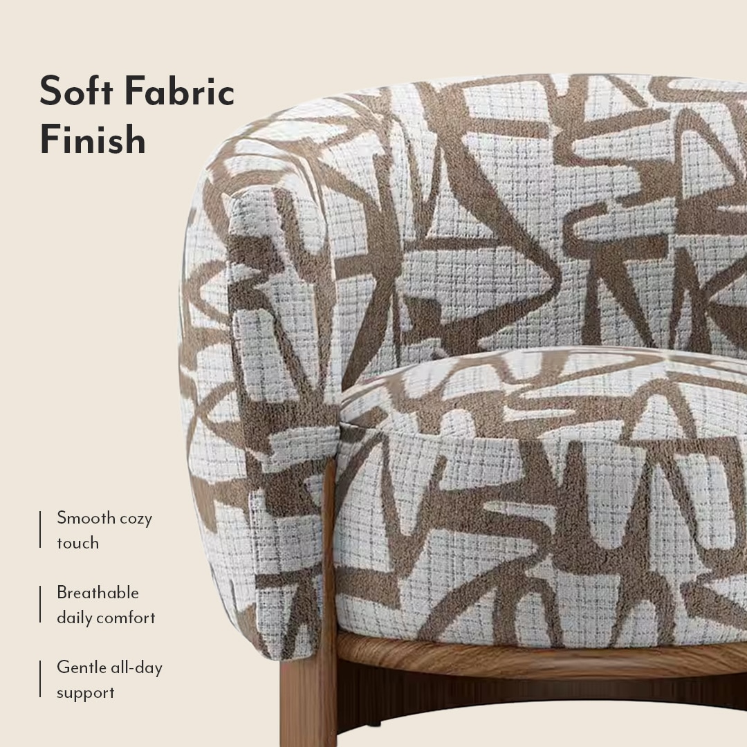 Eclipse Lounge Chair in Abstract Taupe Colour