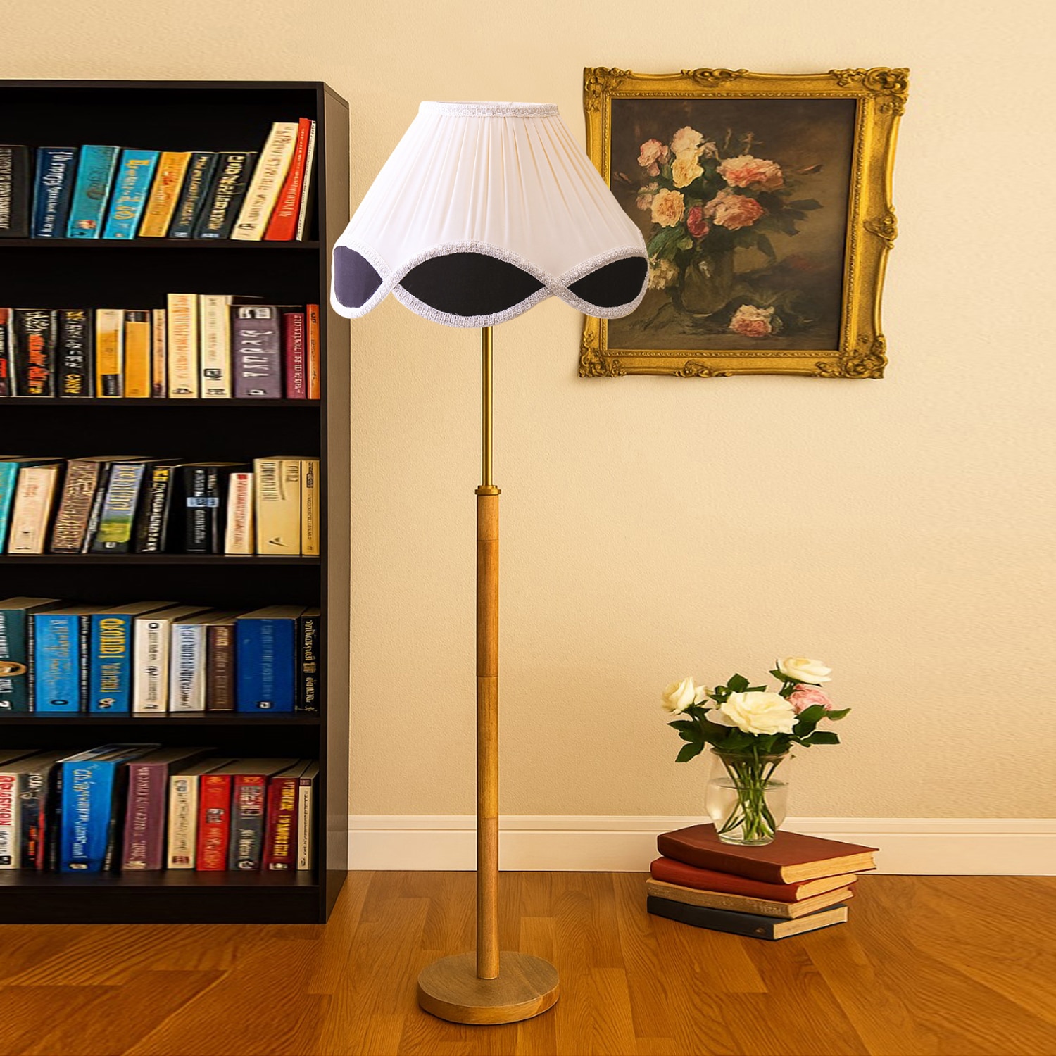 Devansh Wood & Metal Floor Lamp