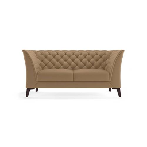 Weston 2 Seater Leather Sofa in Camel Colour