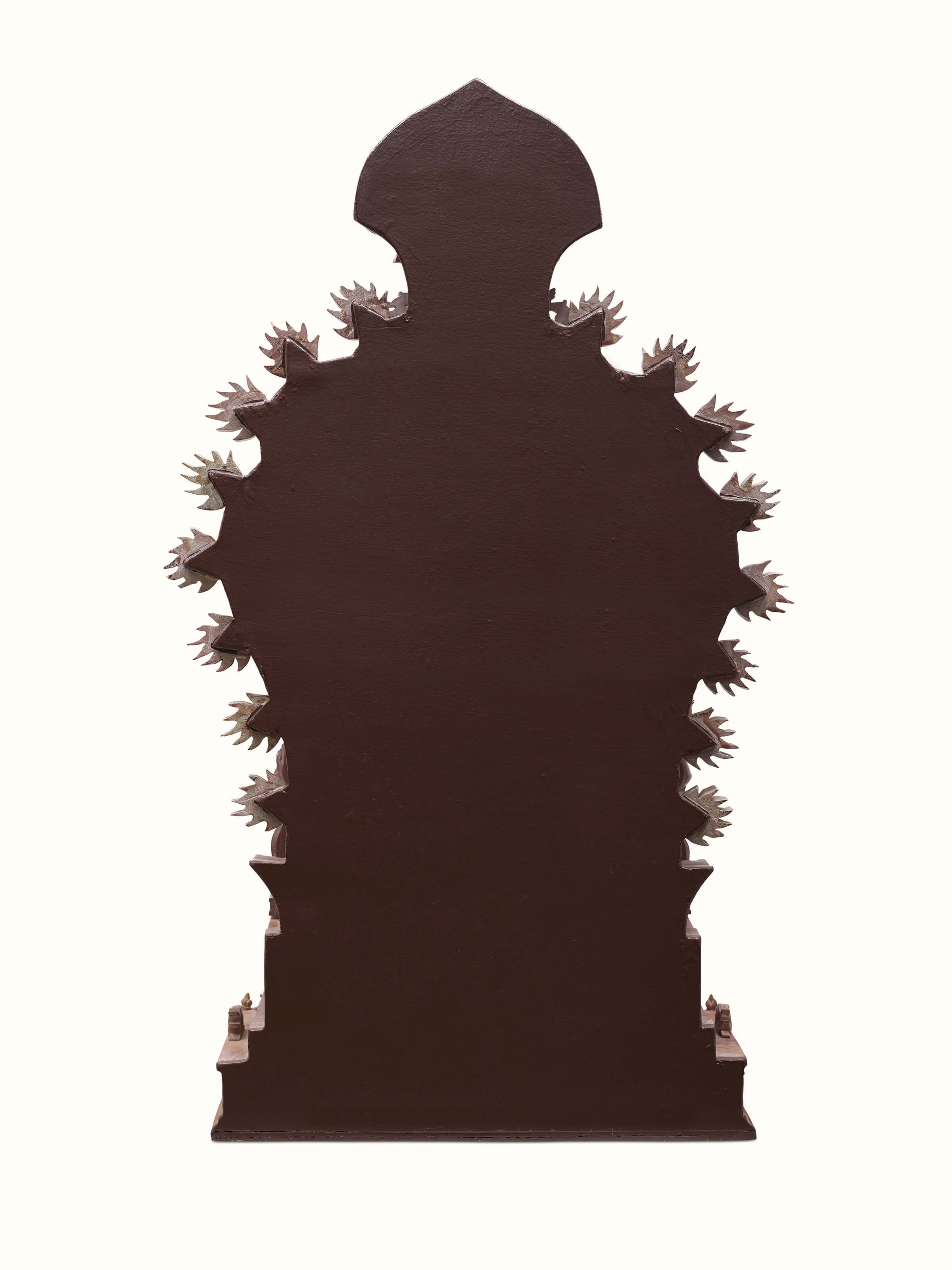 Front view of Stone Radha Krishna Idol featuring detailed carvings of Radha and Krishna in a traditional pose