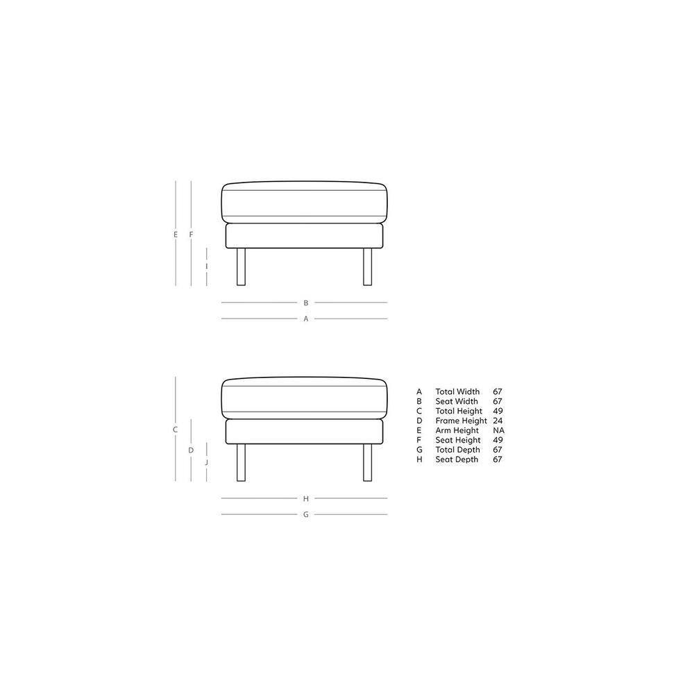 Munich Ottoman Color in Cream