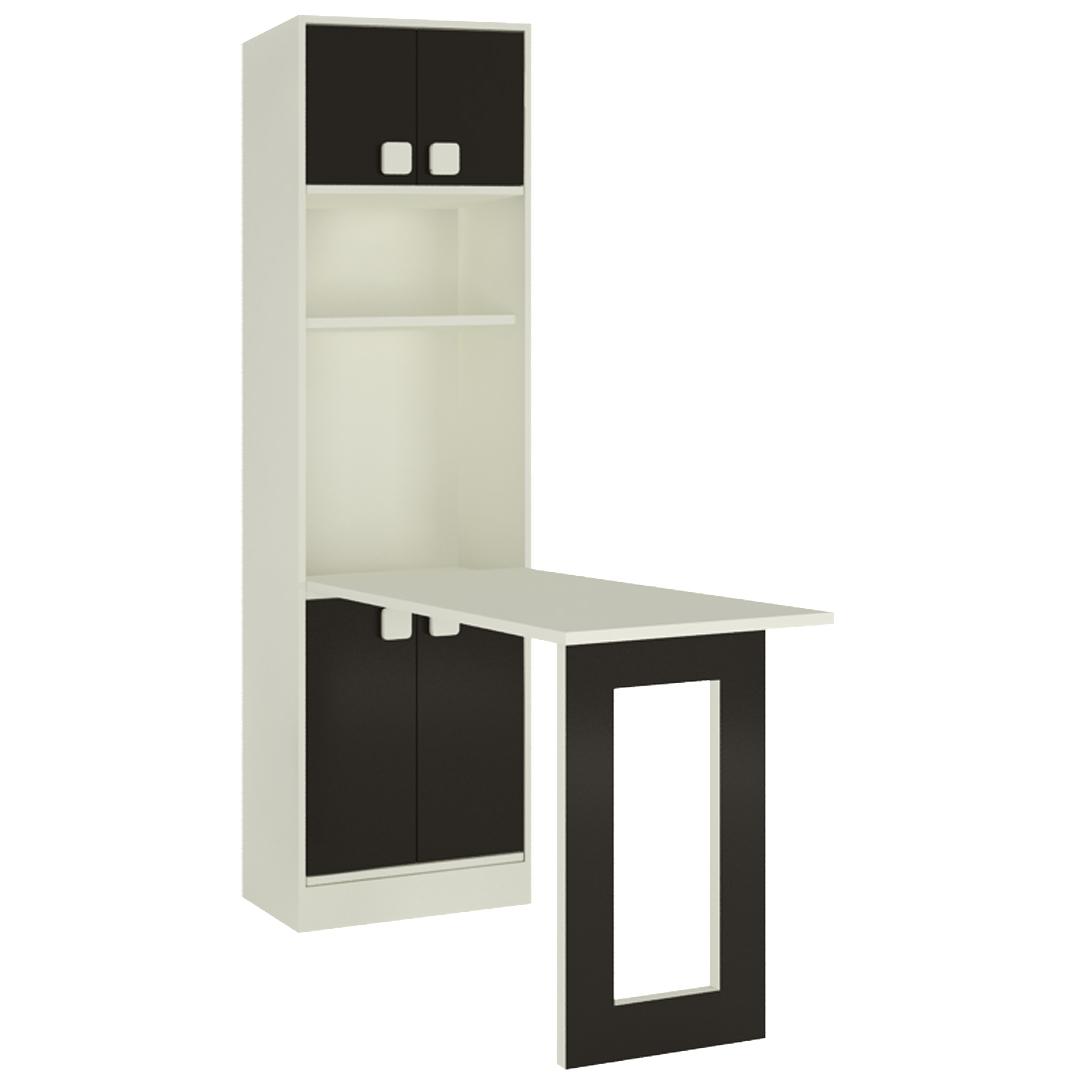 Royale Folding Study Desk cum Bookshelf in Carbon Black Colour
