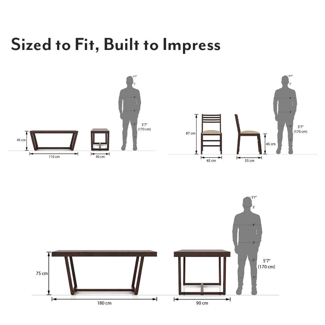 Caprica 6 Seater Dining Table Set With Bench