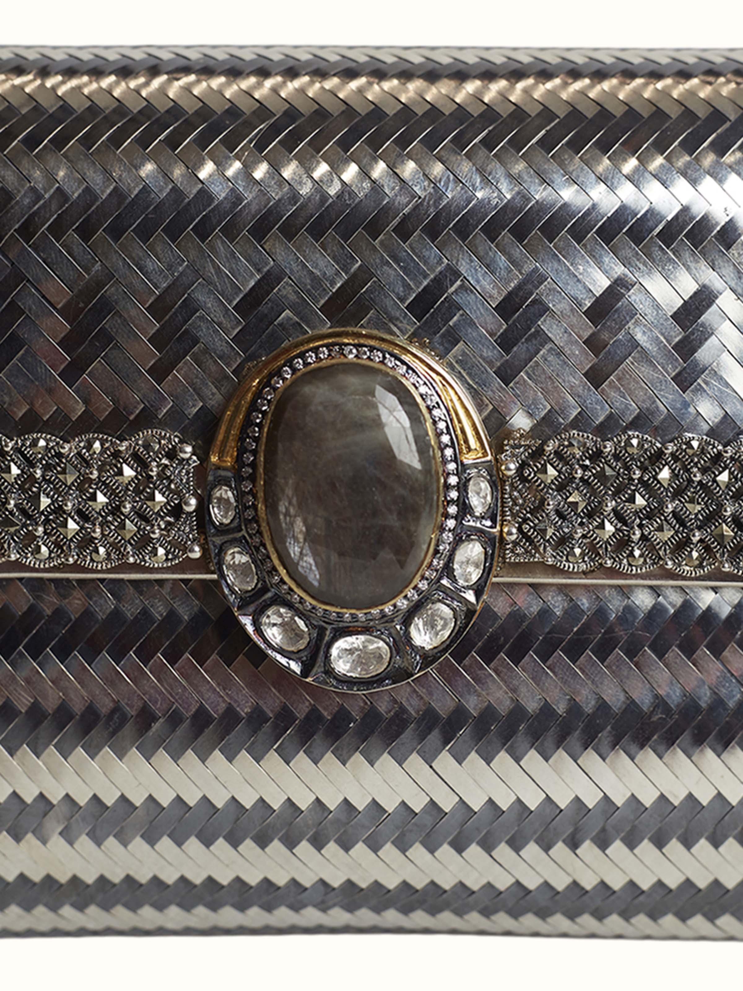 Detail shot of Silver Smithing Clutch