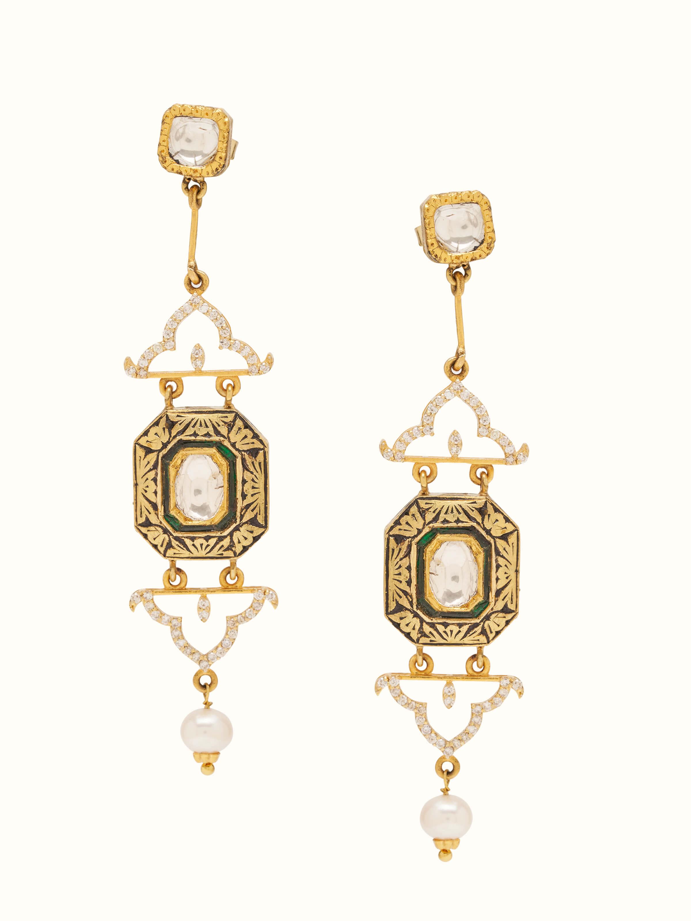 Partash 18 Karat Gold Drop Earrings