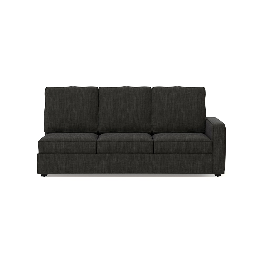 Apollo Compact Sofa (Colour : Graphite Grey, Cushion : Soft, Back Type : High Back, Seating Capacity : Left Aligned 3 Seater + Left Aligned Chaise + Ottoman)