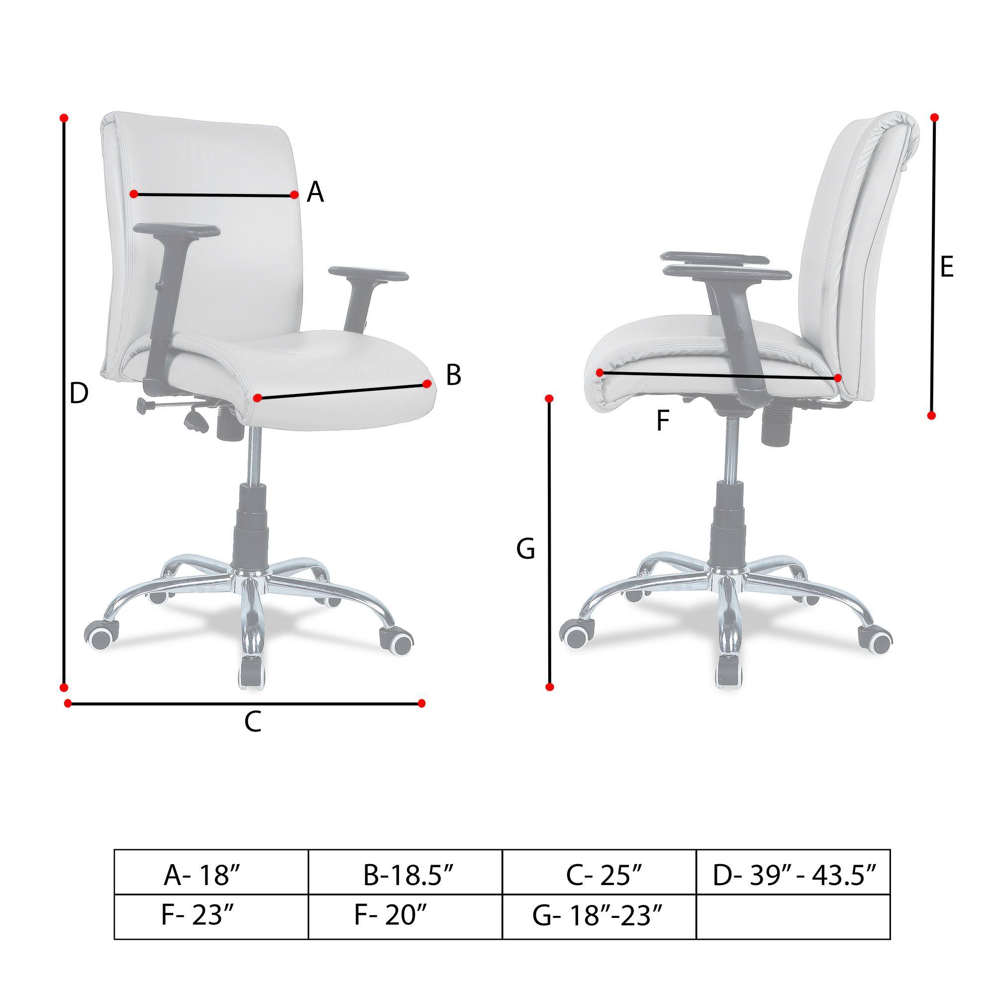 Teaauras High Back Executive Chair in White Colour
