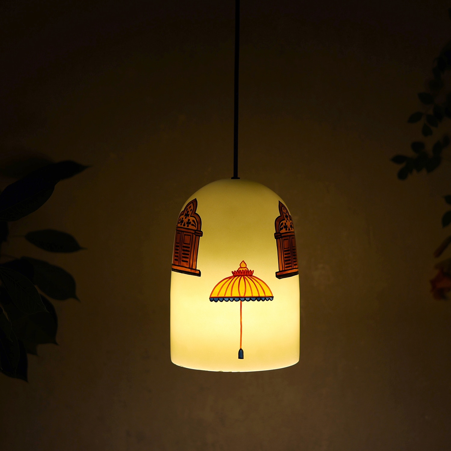 Imperial Glass Electric Ceiling Light in White Colour