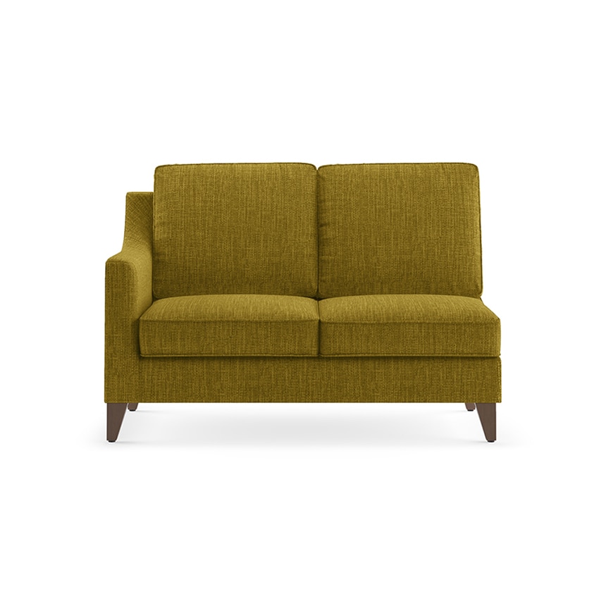 Abbey Sectional Sofa (Colour : Olive Green, Cushion : Soft, Seater : Right Aligned 2 Seater + Right Aligned Chaise)