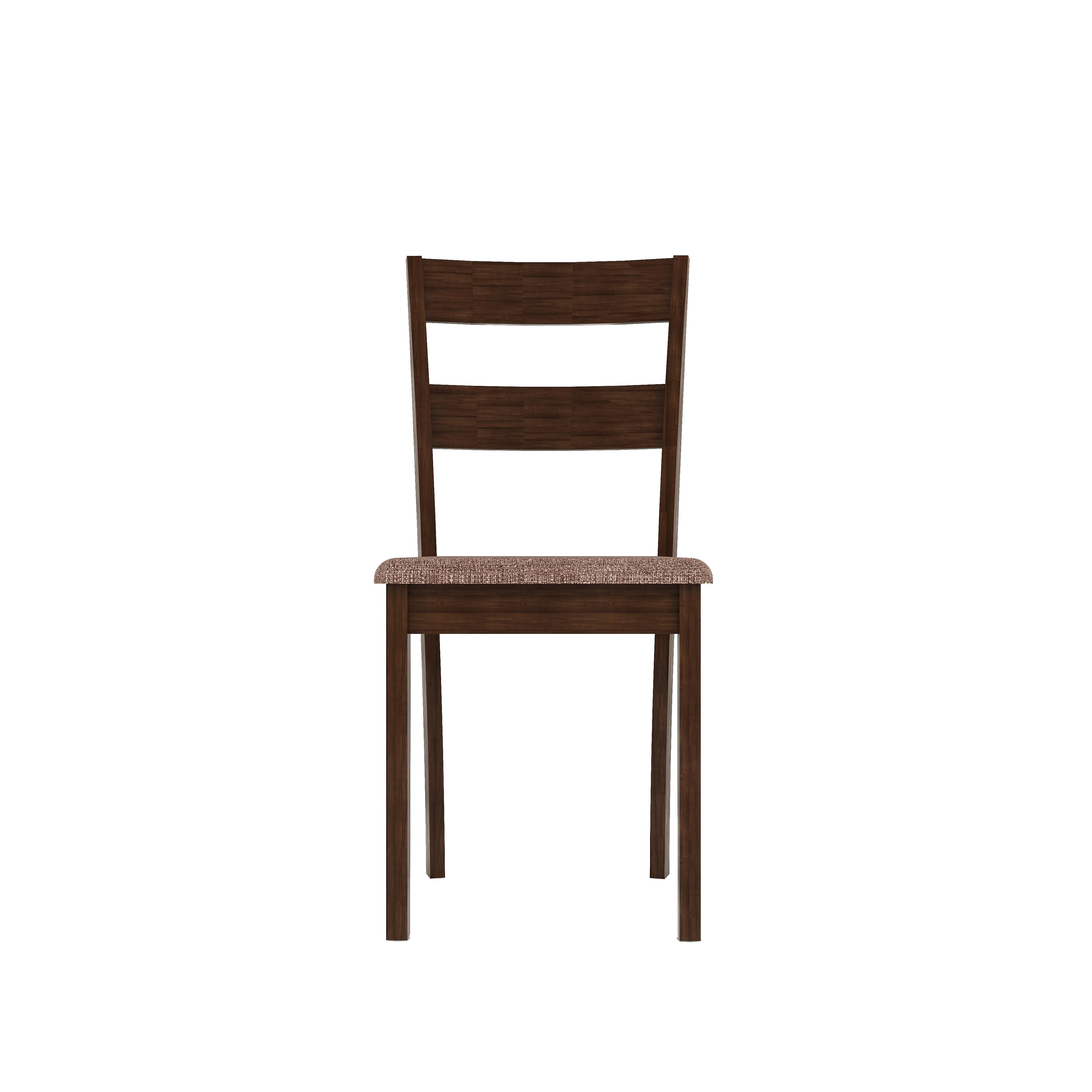 Dallas 4 Seater Dining Set with 4 Chairs (Rubberwood, Dark Cappuccino Finish)