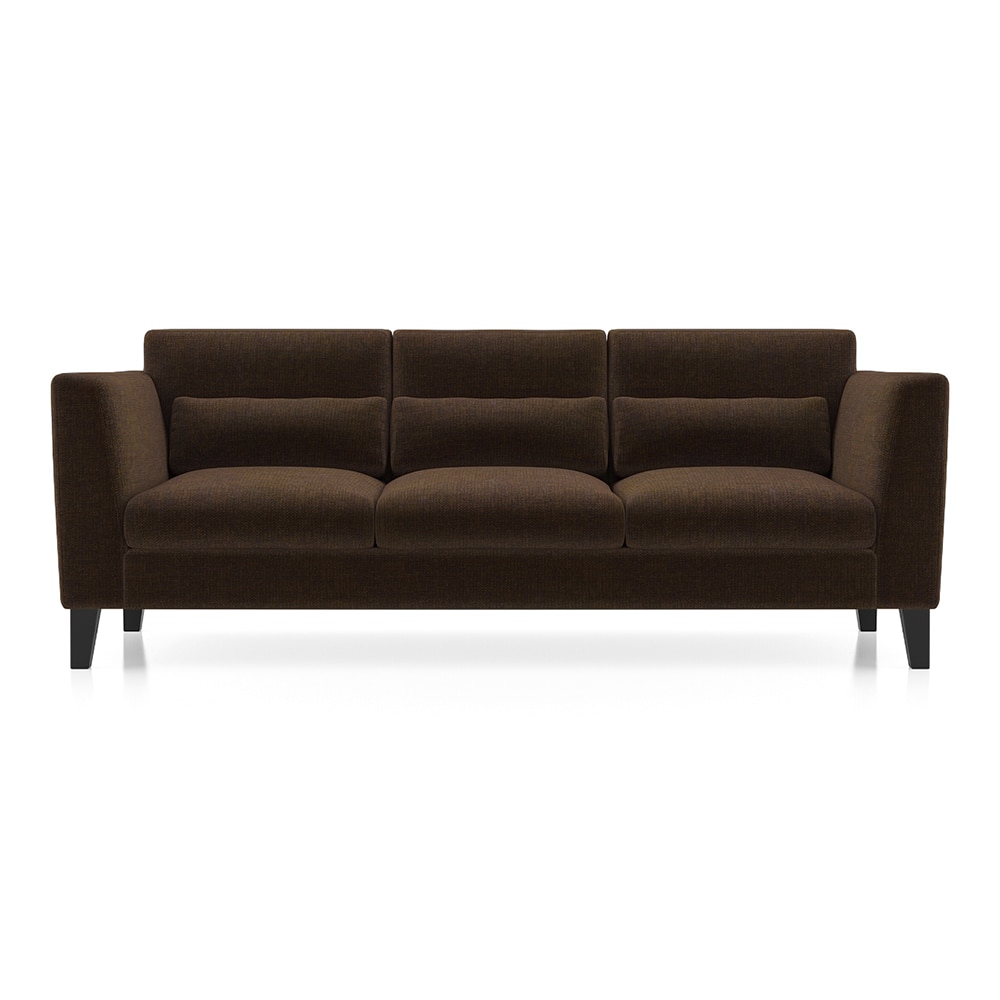 Lewis 3 Seater Fabric Sofa in Dark Earth Colour-image-31