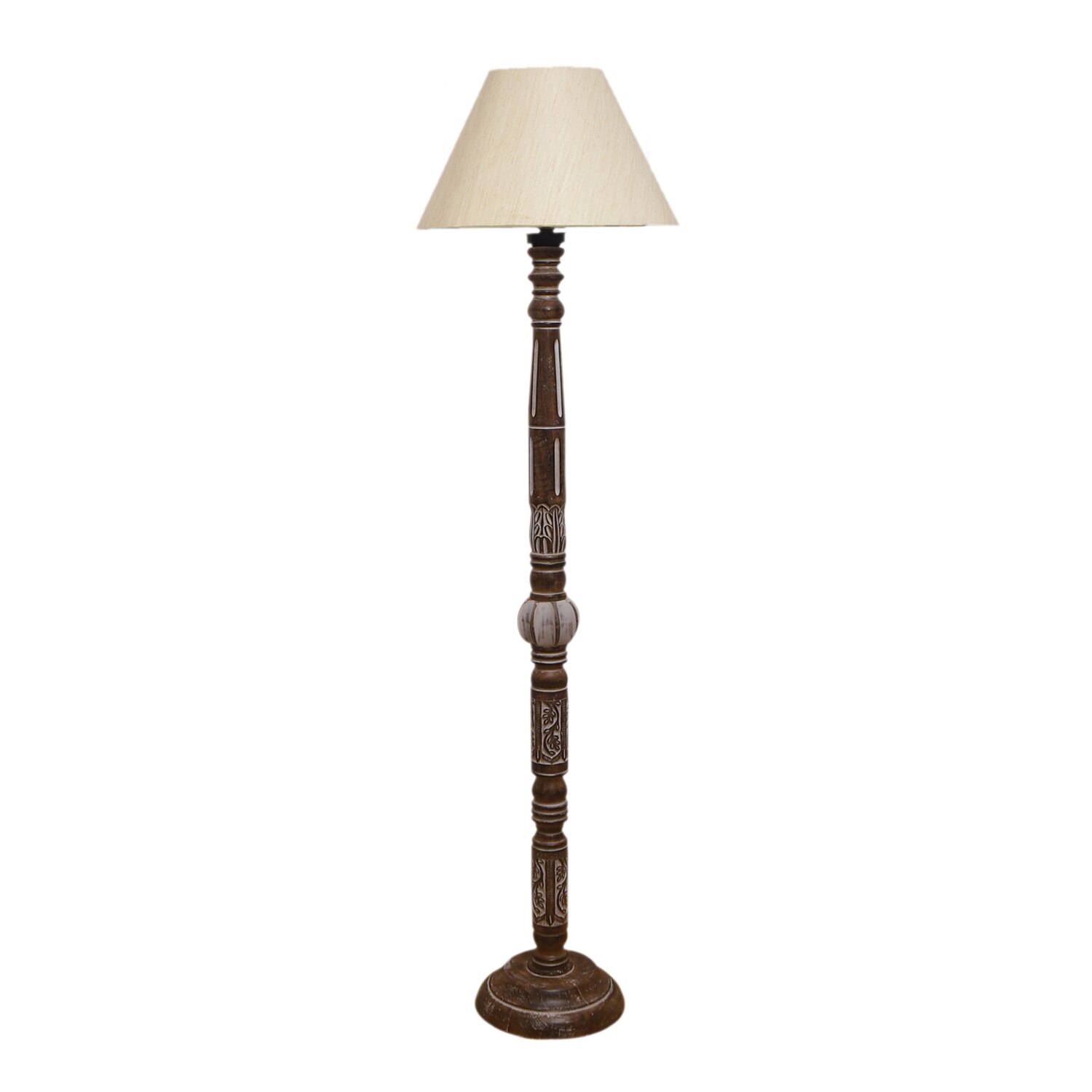 Devansh Wooden Floor Lamp