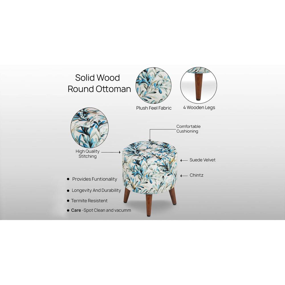 Nolan Solid Wood  Ottomon in  Multicolor Colour