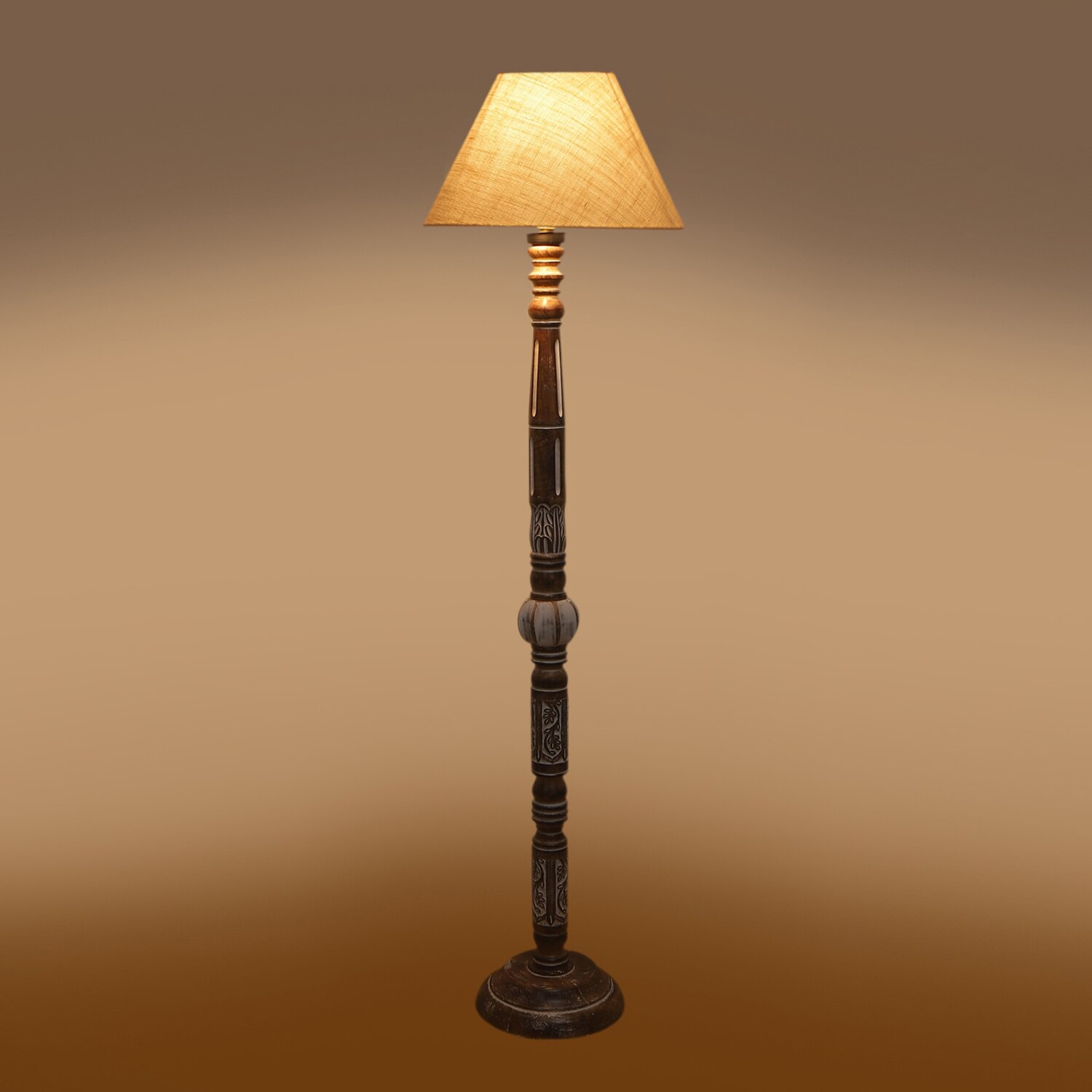 Devansh Wooden Floor Lamp