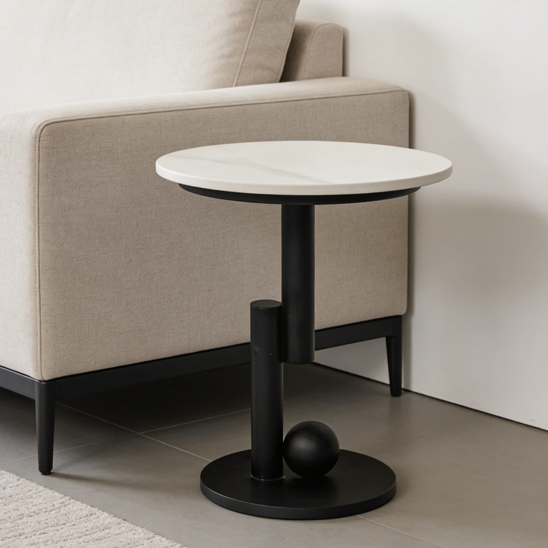 Contemporary Corner Side Table Black - Handicrafts Town