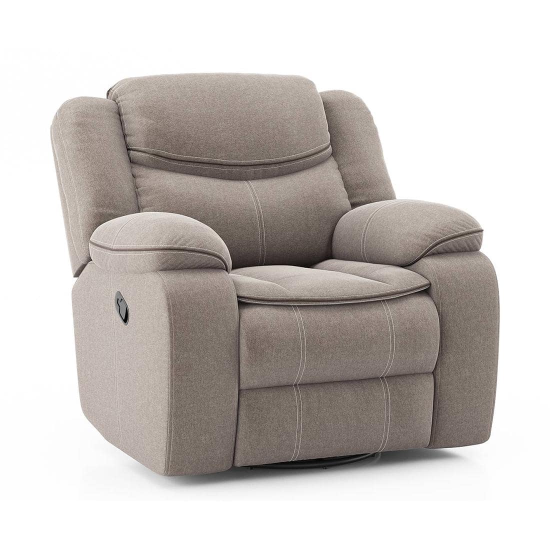 Atticus Single Seater Swivel Rock Recliner Premium Chenille Fabric