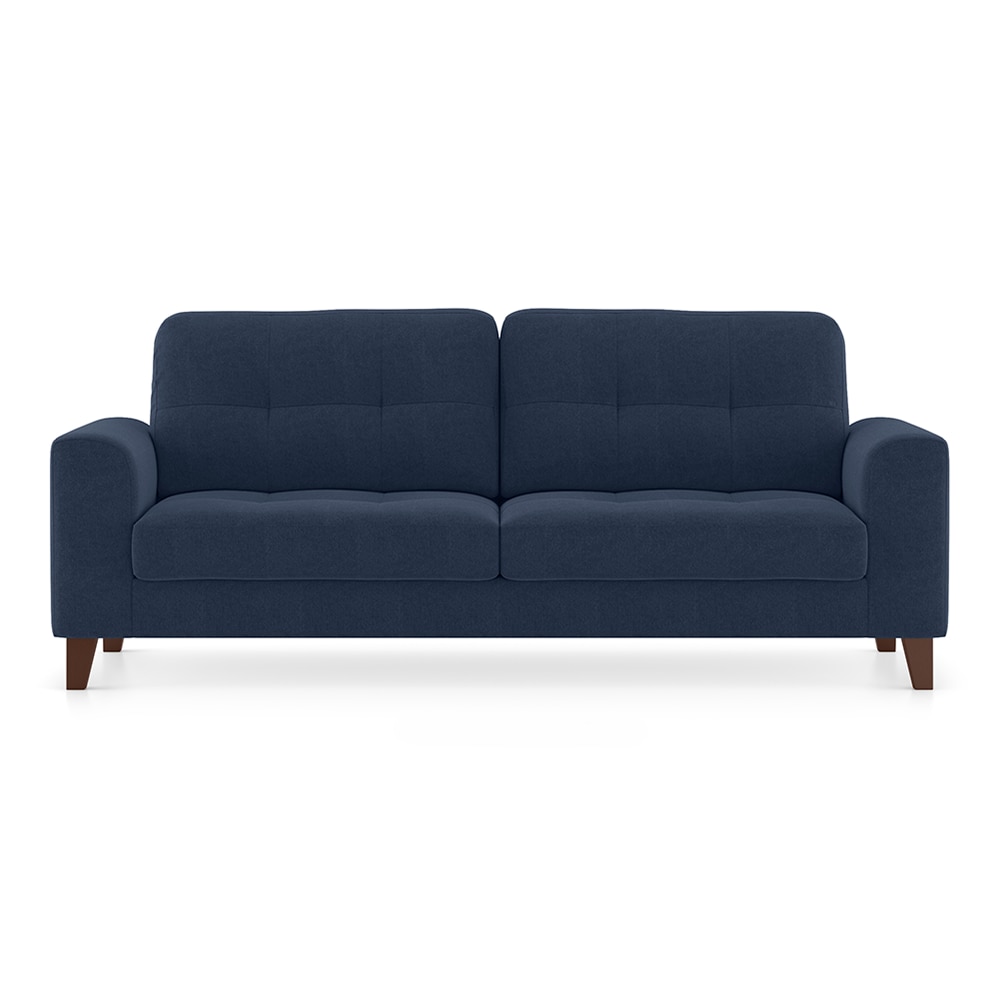 Verona Premium 3 Seater Fabric Sofa in Lapis Blue Colour - Urban Ladder
