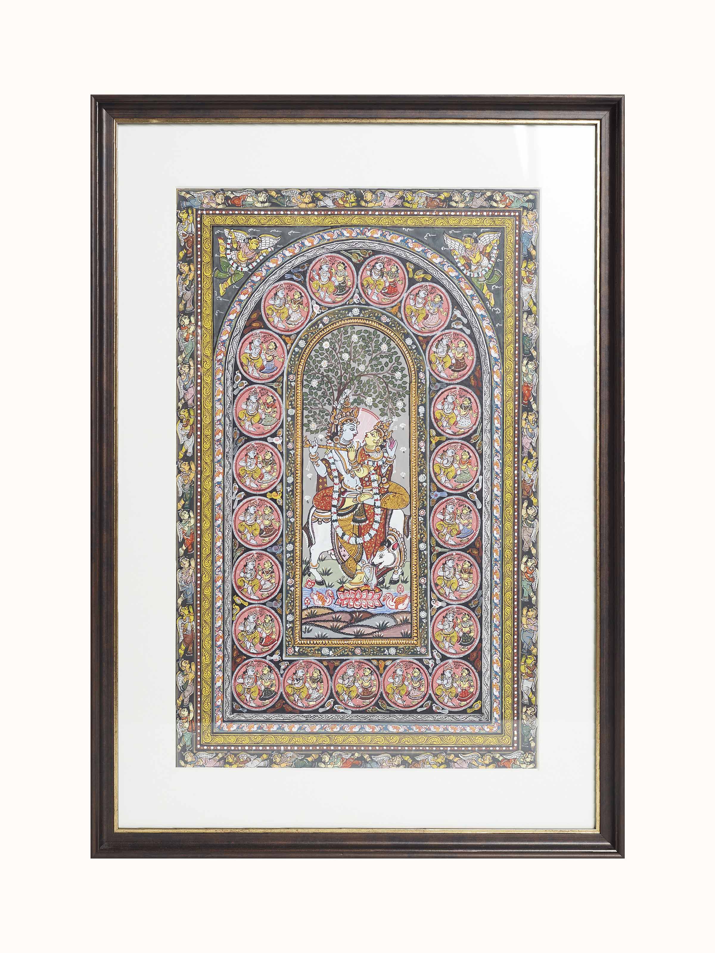 Radha Krishna Rasa Patachitra Painting