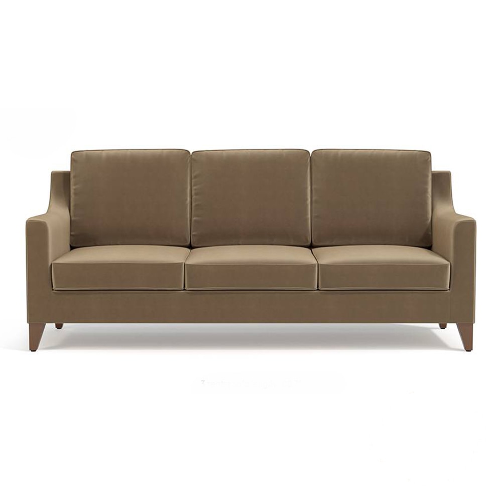 Abbey 3 Seater Fabric Sofa in Fawn Velvet Colour