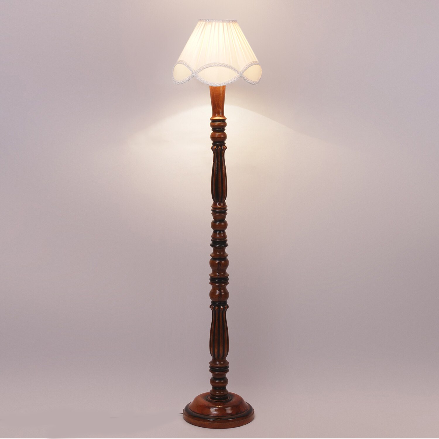 Devansh Wooden Floor Lamp