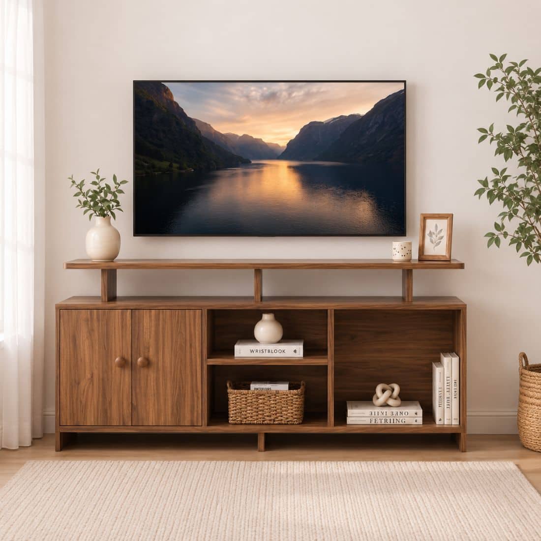 Spydercraft Marbay Modern TV Unit in Noce Lyon Finish - Spydercraft