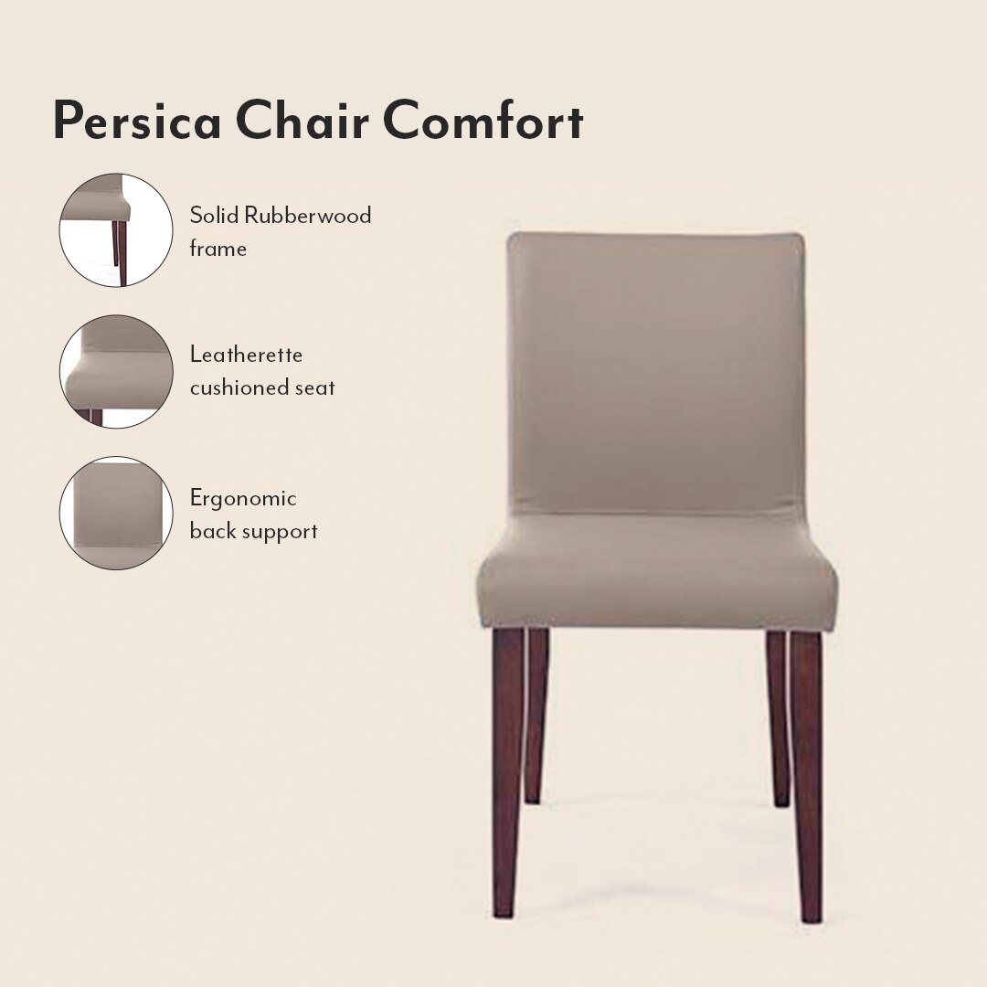 Murphy 4-To-6 Extendable - Persica 4 Seater Dining Table Set (Colour- Beige, Finish- Dark Walnut)