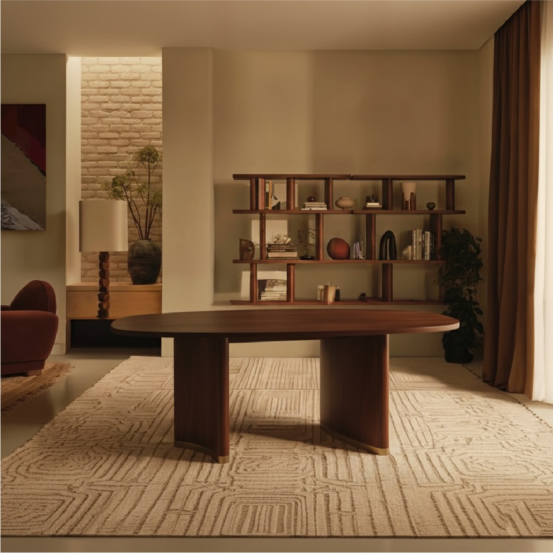 Gahana Solid Wood Dining Table in Brown Colour - Orange Tree