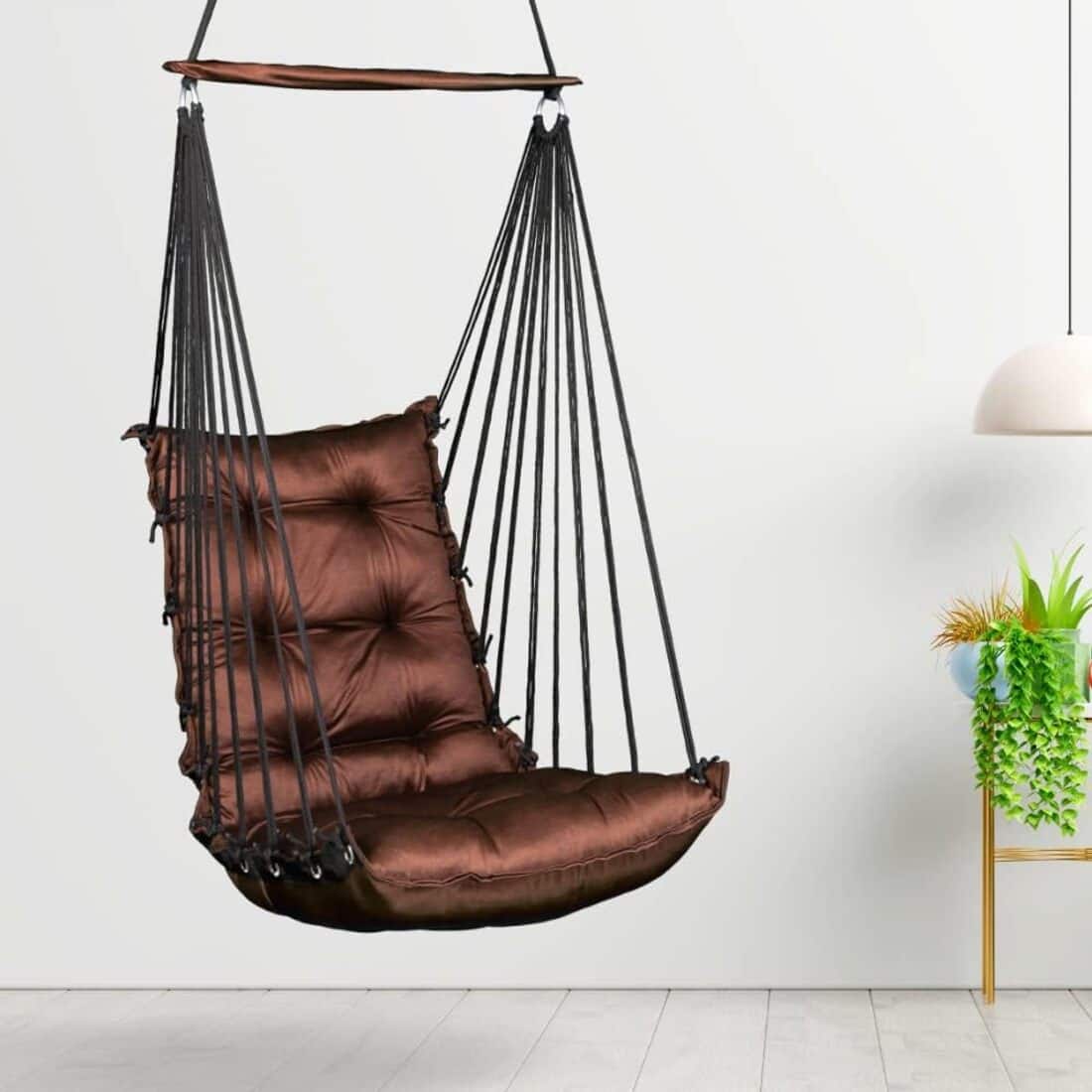 Swingzy Premium Hanging Swing Chair for Kids and Adults Brown