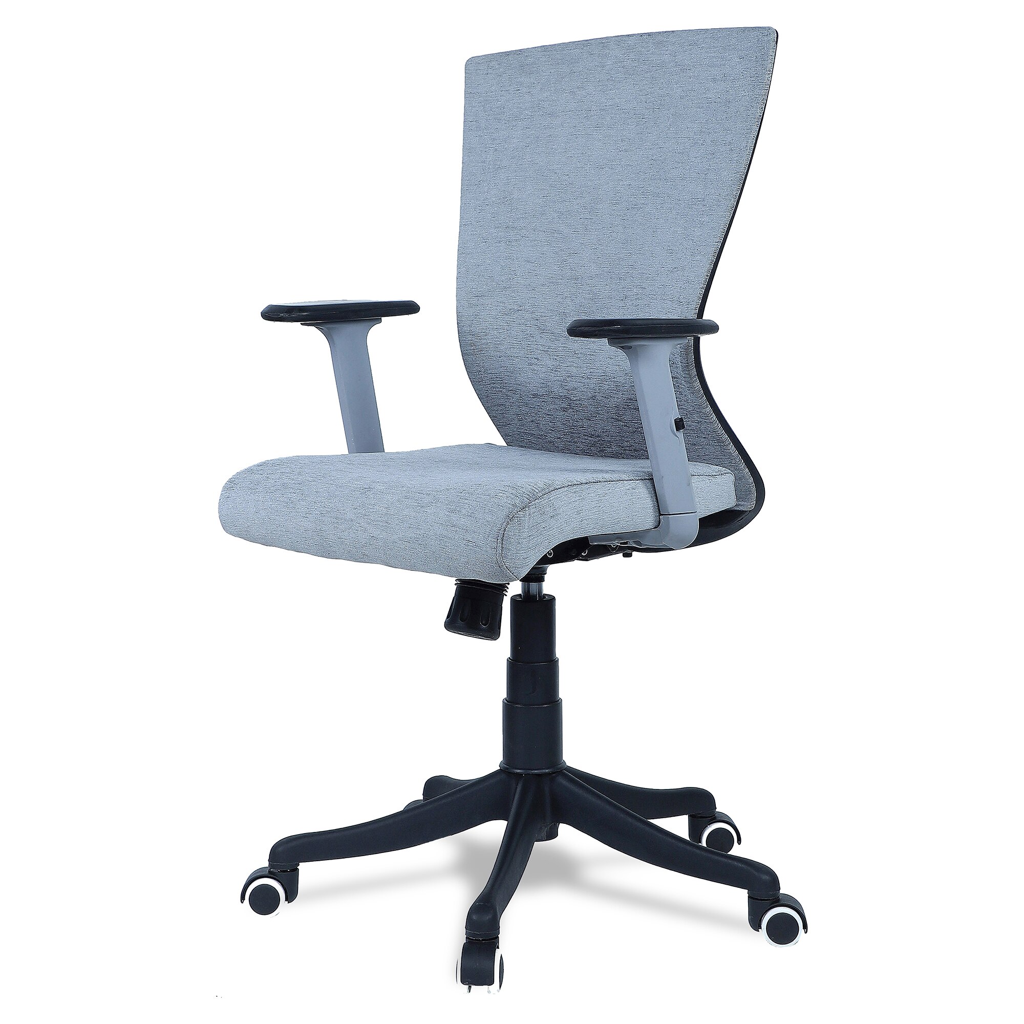 Rocknew York Mid Back Ergonomic Chair in Grey Colour