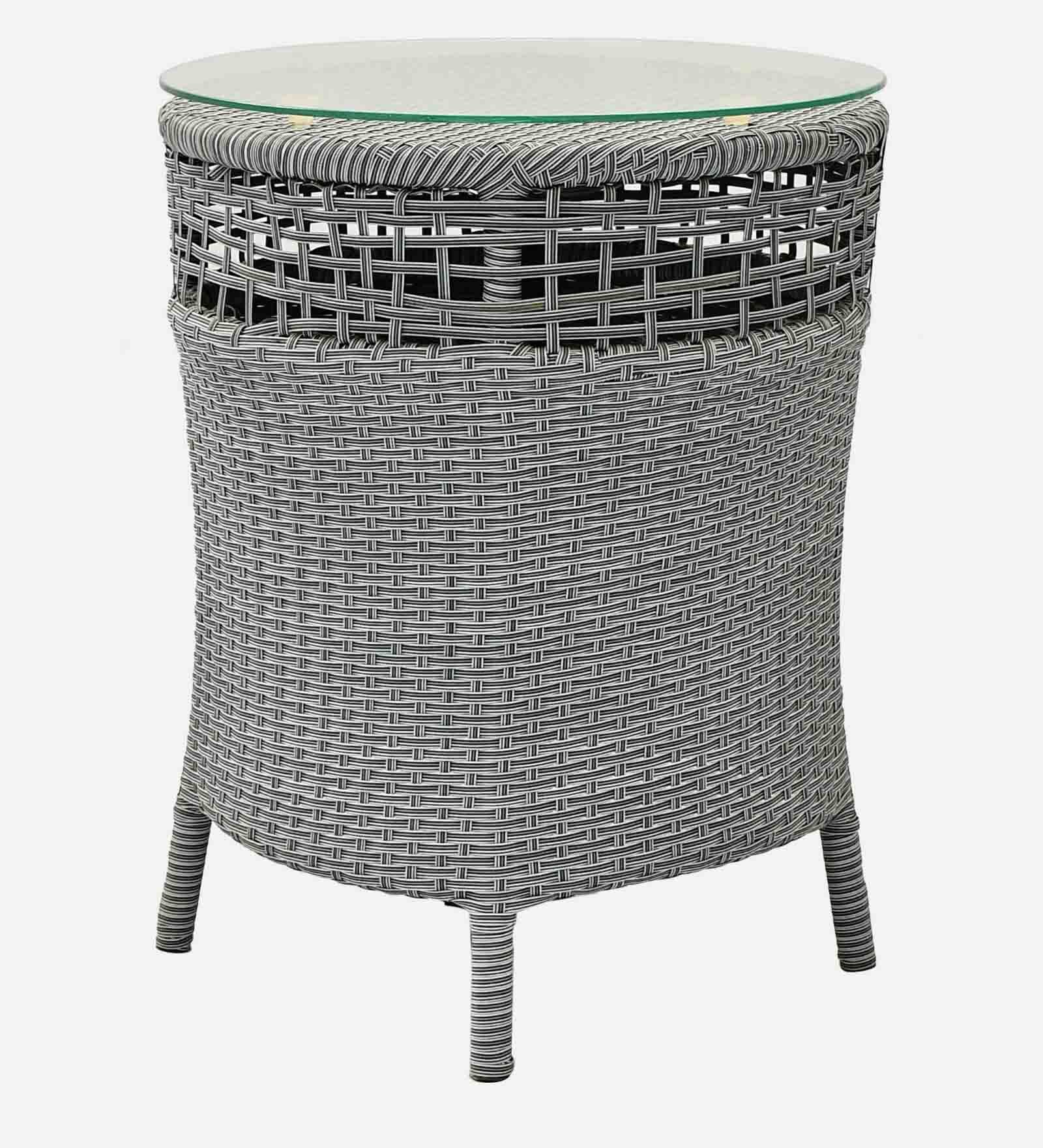 Perth Wicker Chair In Grey Dual Tone Finish