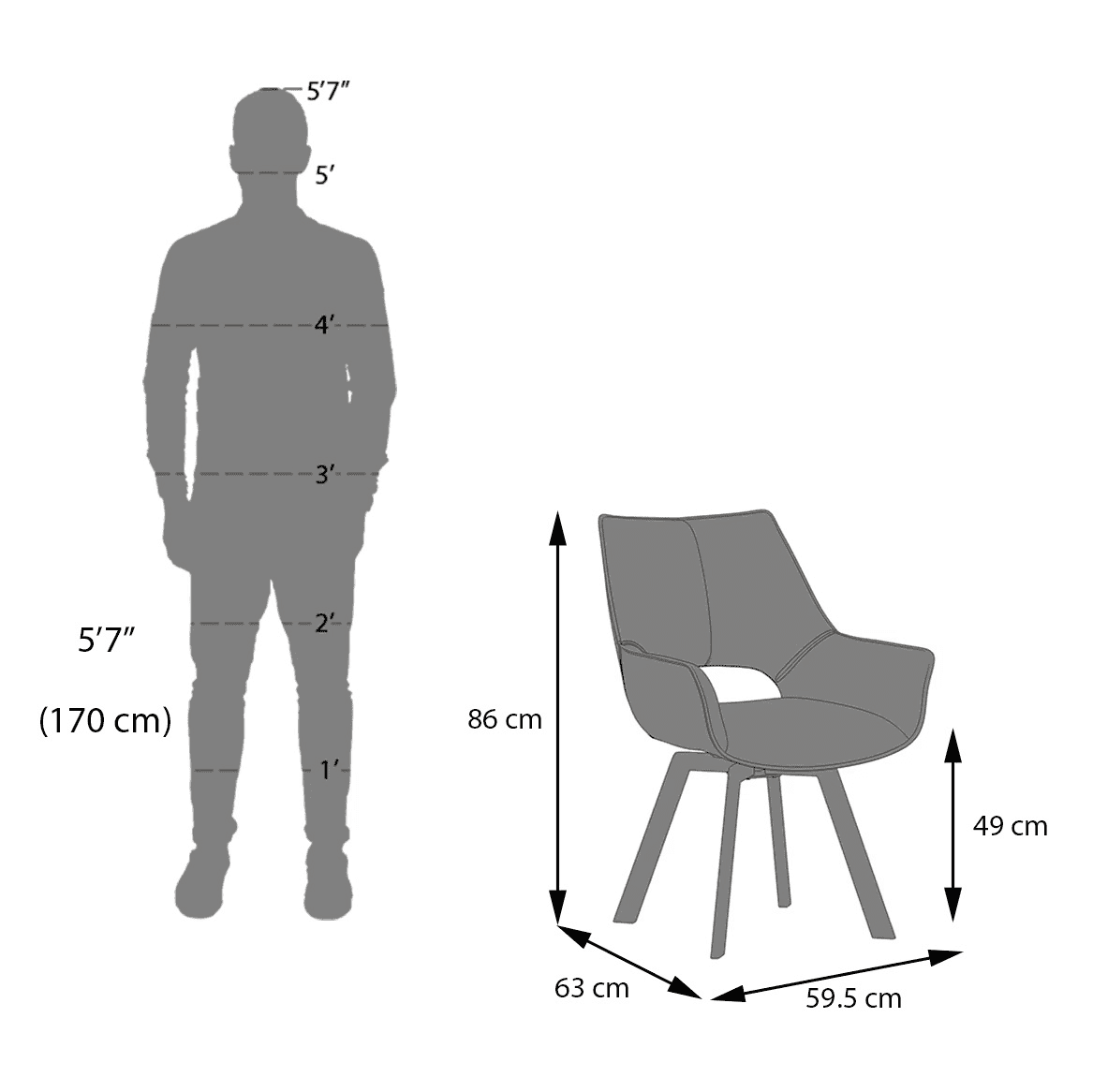 Casey Swivel Dining Chair In Olive And Tan Colour Set Of 2