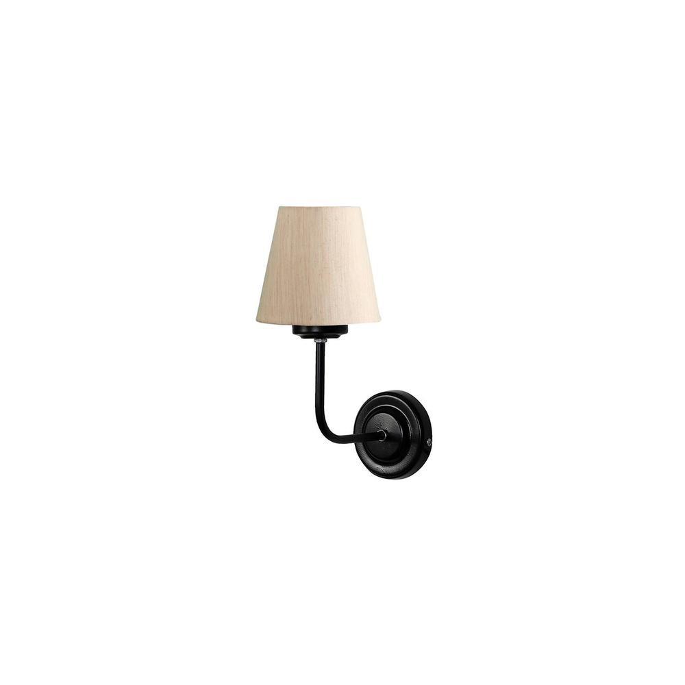 Otto Off White Cotton Wall Mounted Lamp with Iron Base (KV01)
