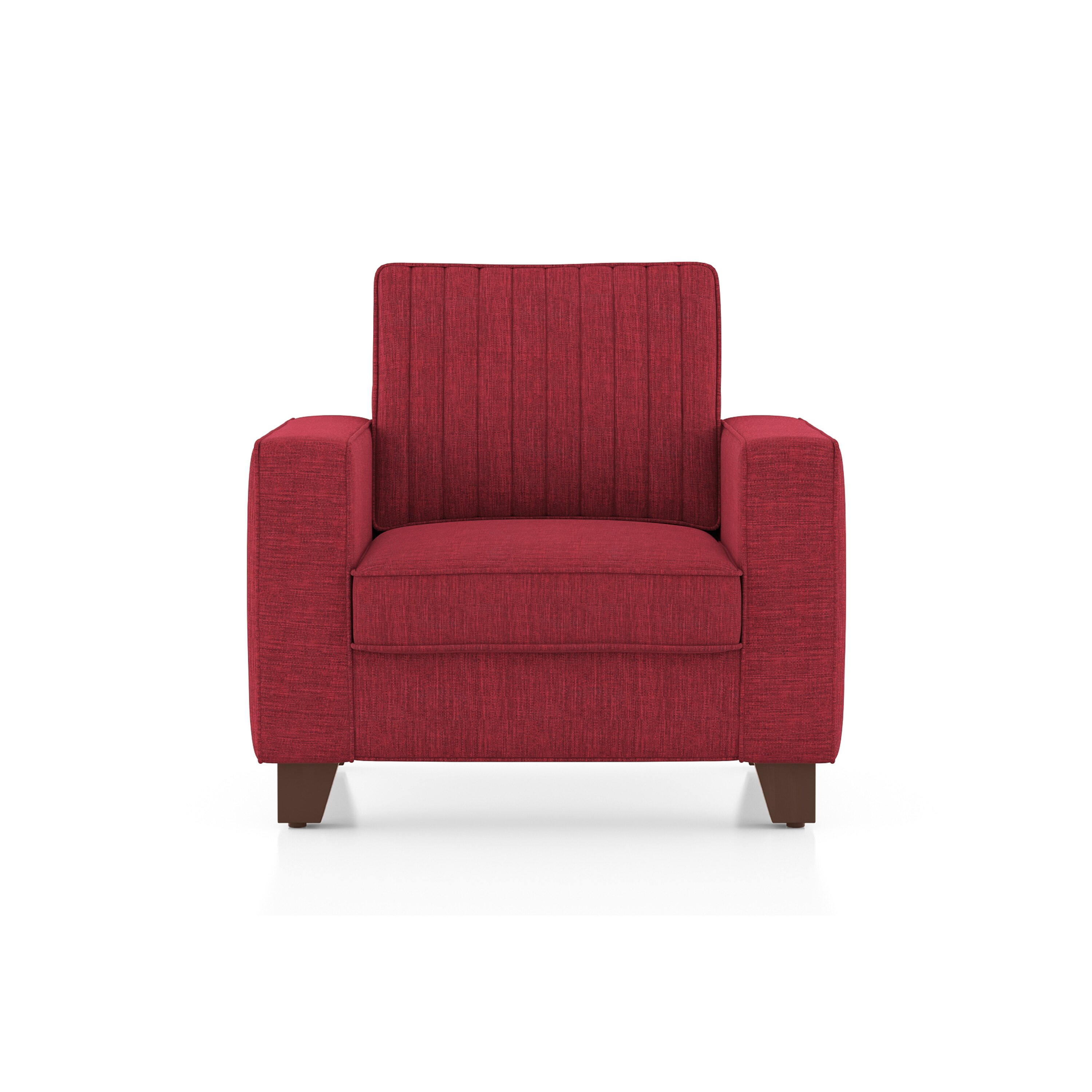 urban ladder Apollo Neo 1 Seater Fabric Sofa in Salsa Red Colour (Back Height : Regular, Cushion Type : Hard)-picture-19