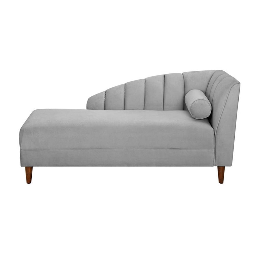 Korslund Velvet Chaise Launger in Grey Colour
