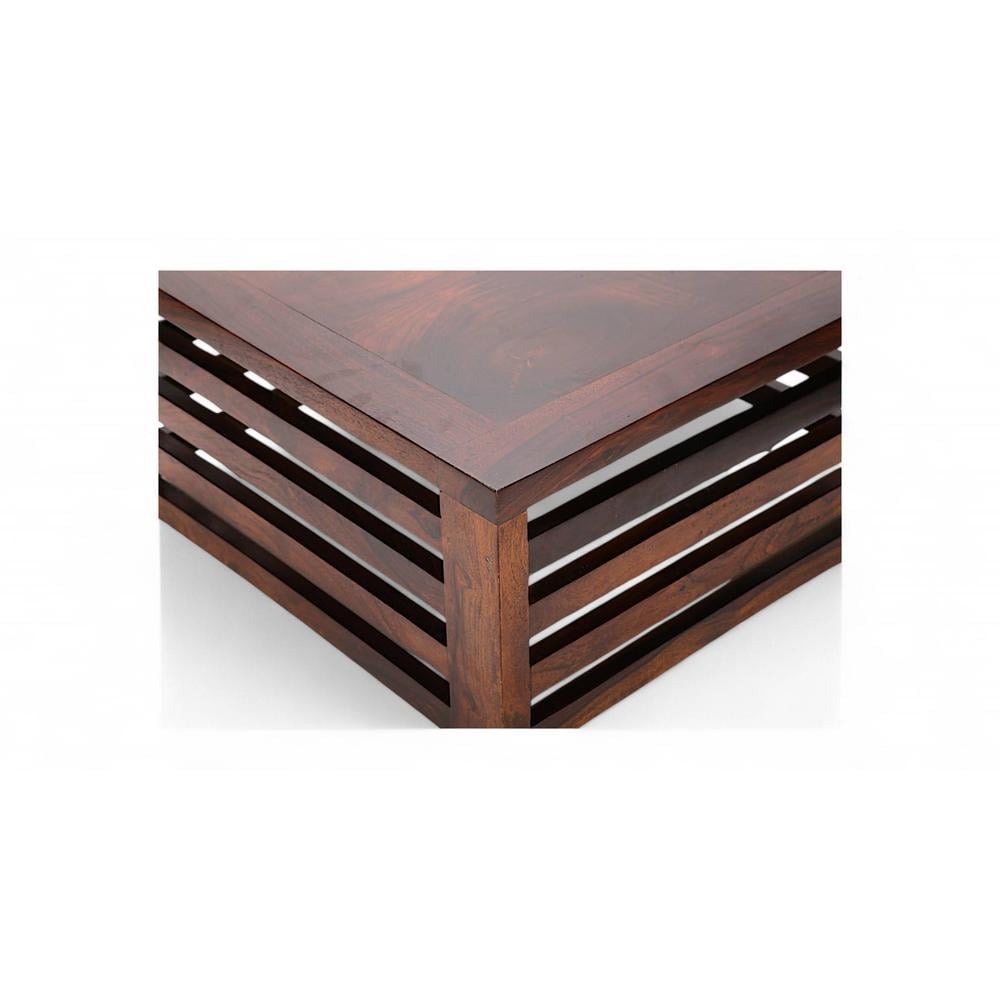 Kingsville Sheesham Wood Coffee Table In Dark Walnut Finish