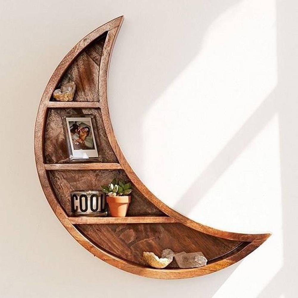 WOODENMOOD Half Round Wall Rack