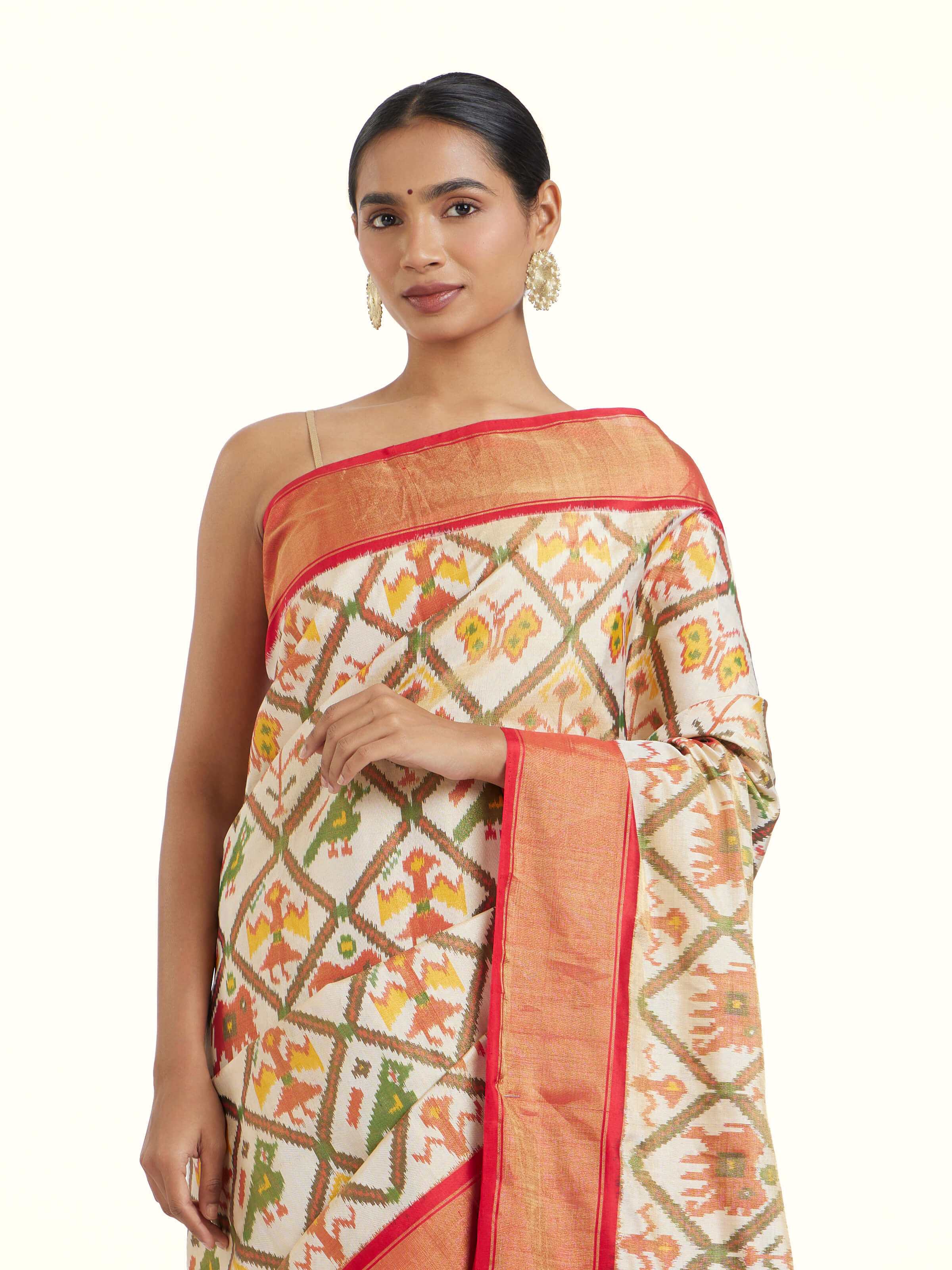 Multi Pochampally Ikat Silk Saree