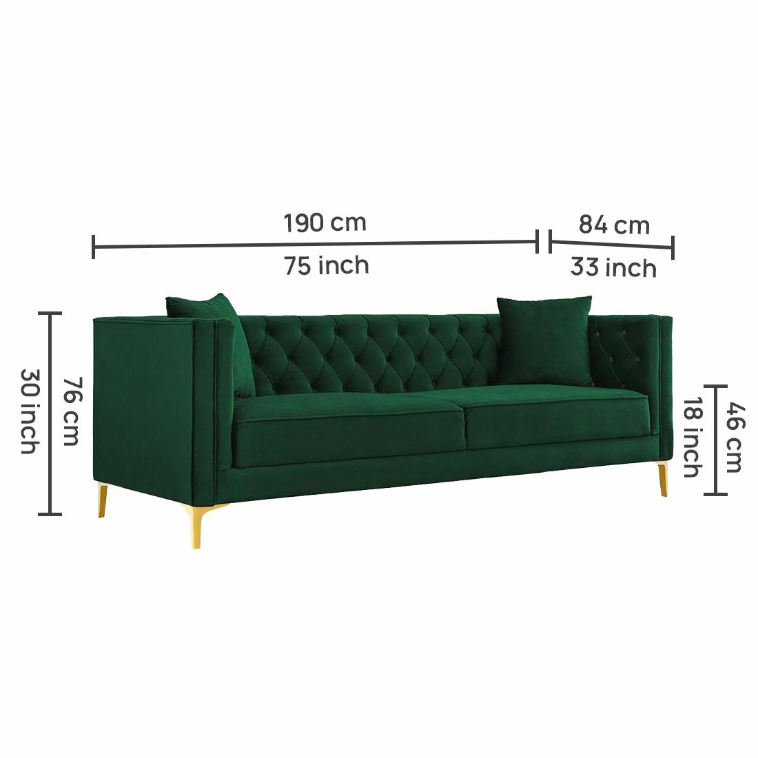 Haruko Fabric Sofa - Green