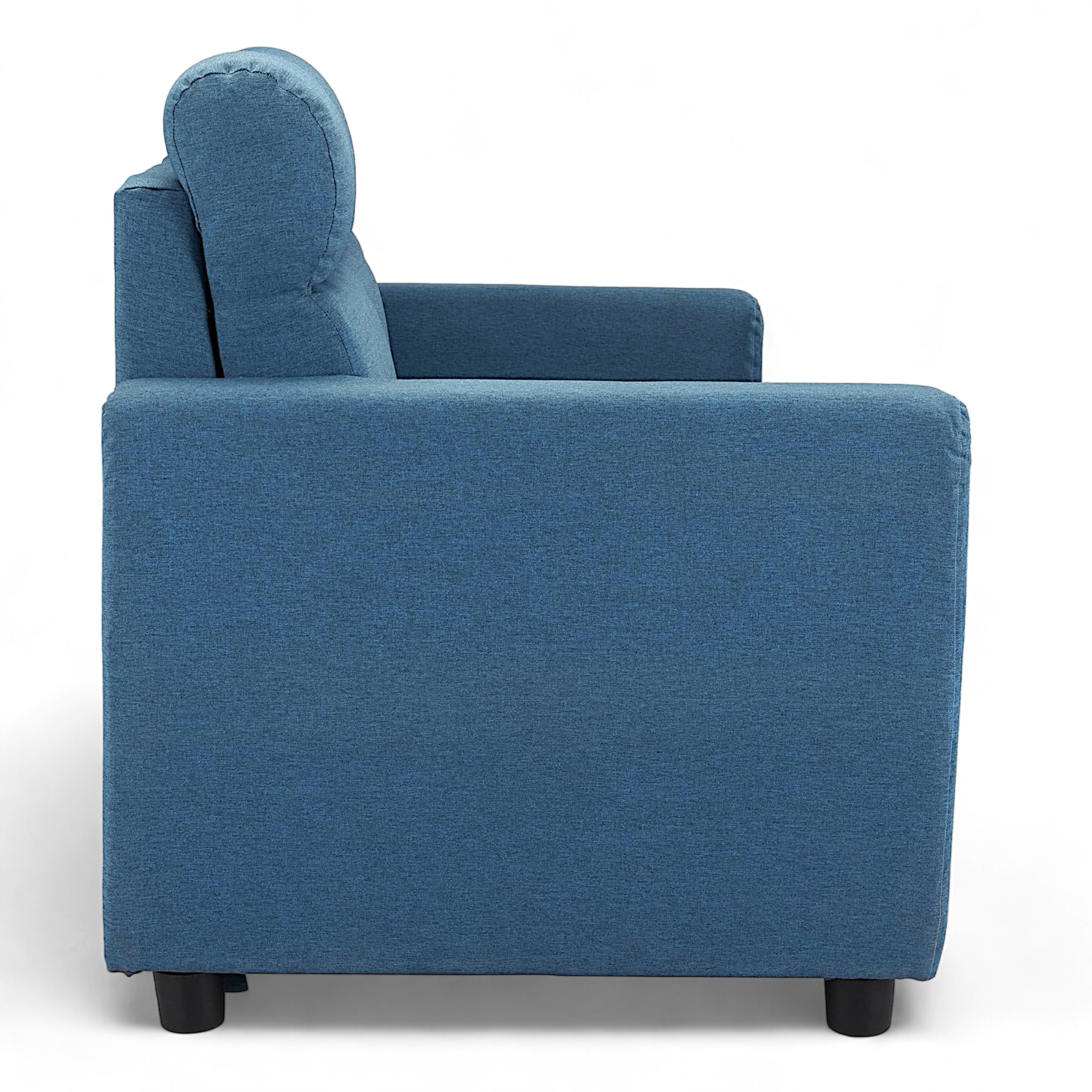 Dayton Pine Wood Contemporary 3+2 Seater Sofa (Teal Blue Fabric)