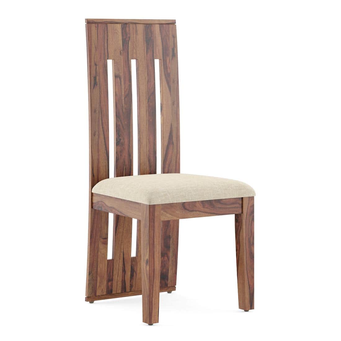 Sinai Dining Chair Set of 2 in Teak Finish With Macadamia Brown Colour