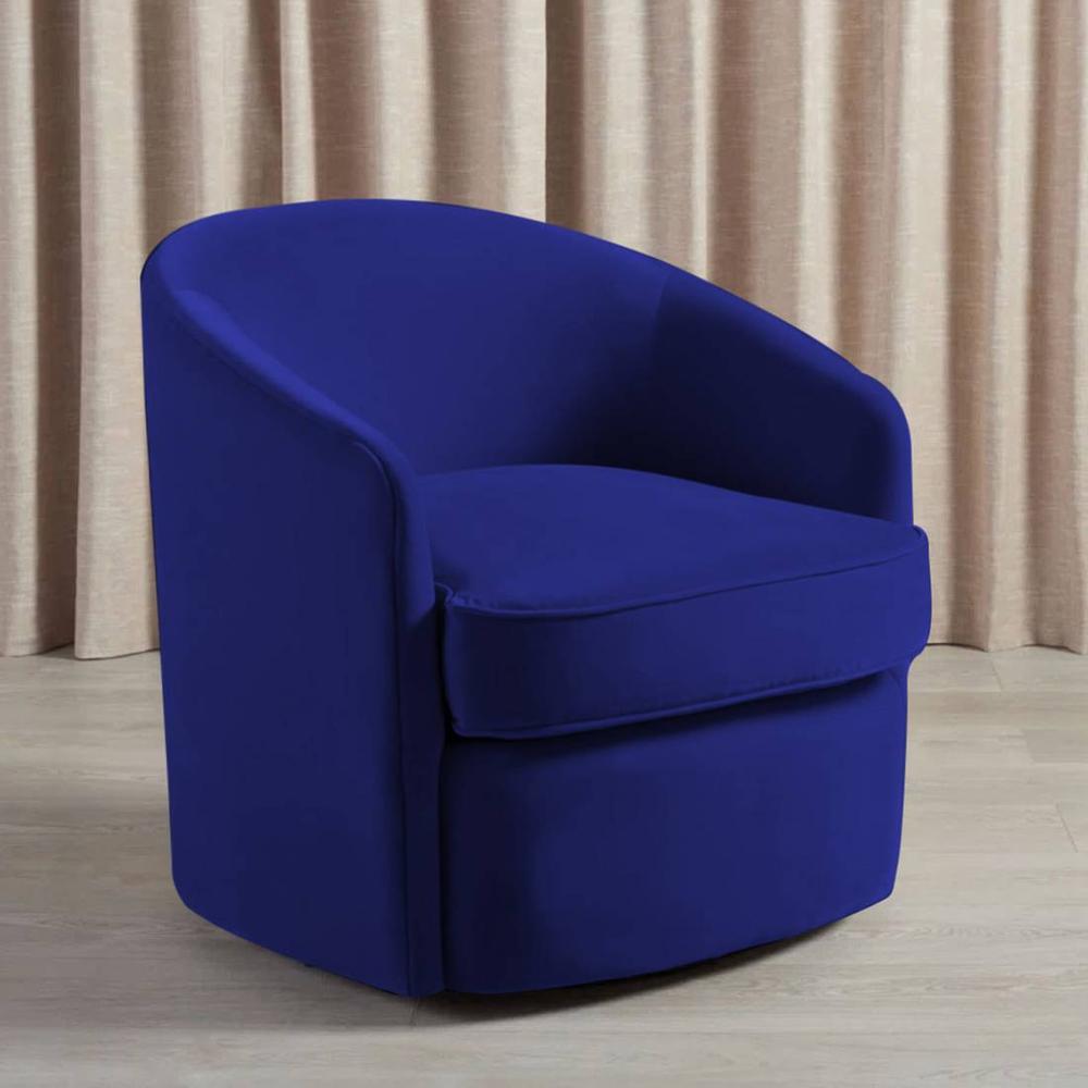 Andean Solid Wood Accent Chair in Navy Blue Colour