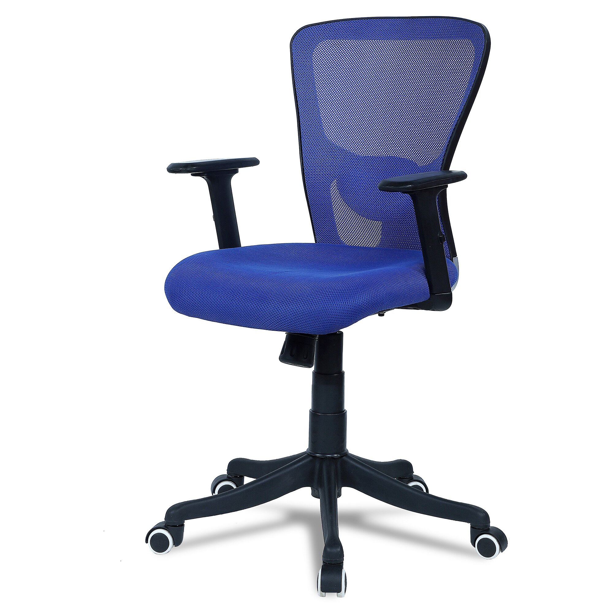 Peacifice Mid Back Ergonomic Chair in Blue Colour