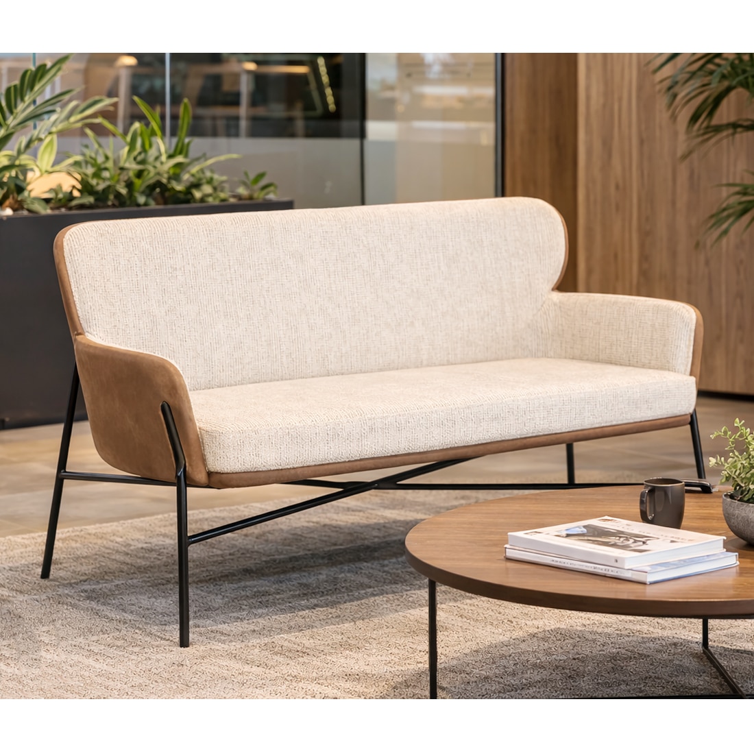 Noir Engineered Wood Lounge Chair in Multicolor Colour