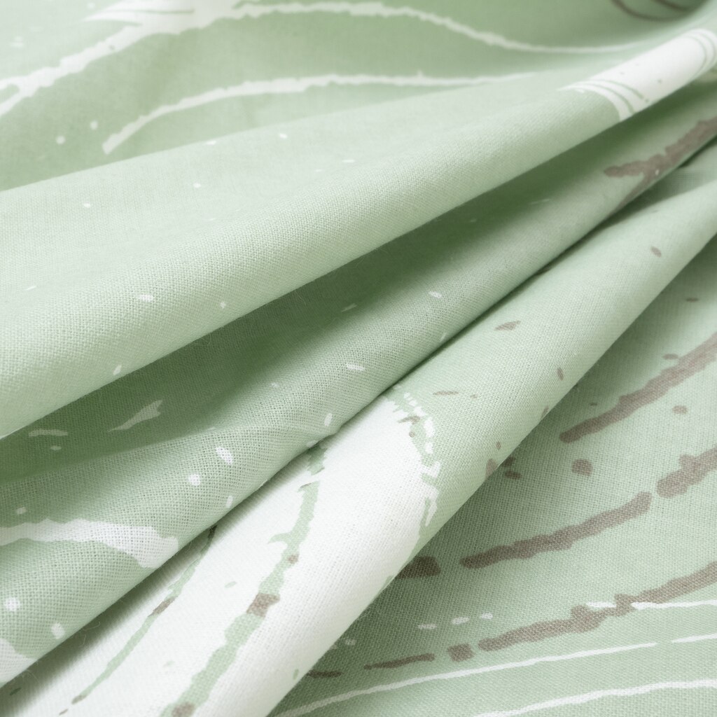 Green Floral 400 TC Cotton Flat Superking Bed Size Bedsheet With 2 Pillow Cover From Threads