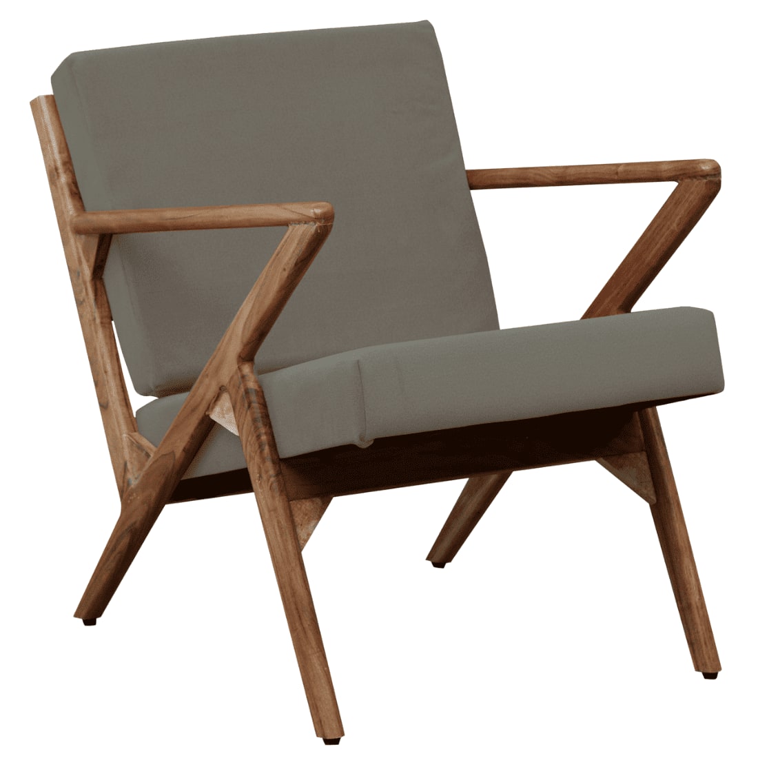 Zesta Grey Fabric Accent Chair