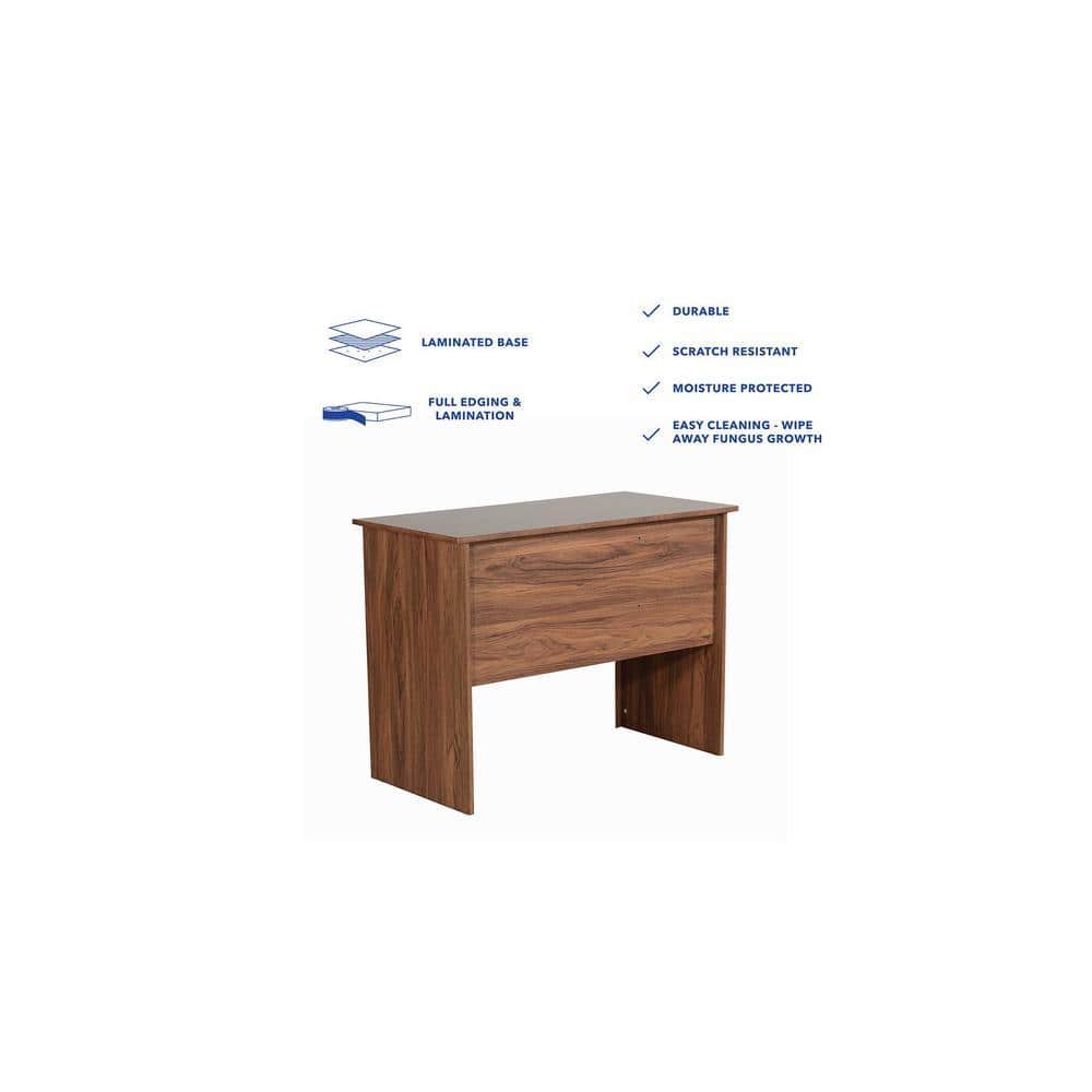 Yuko Study Table with Two Drawers in Columbia Walnut Finish