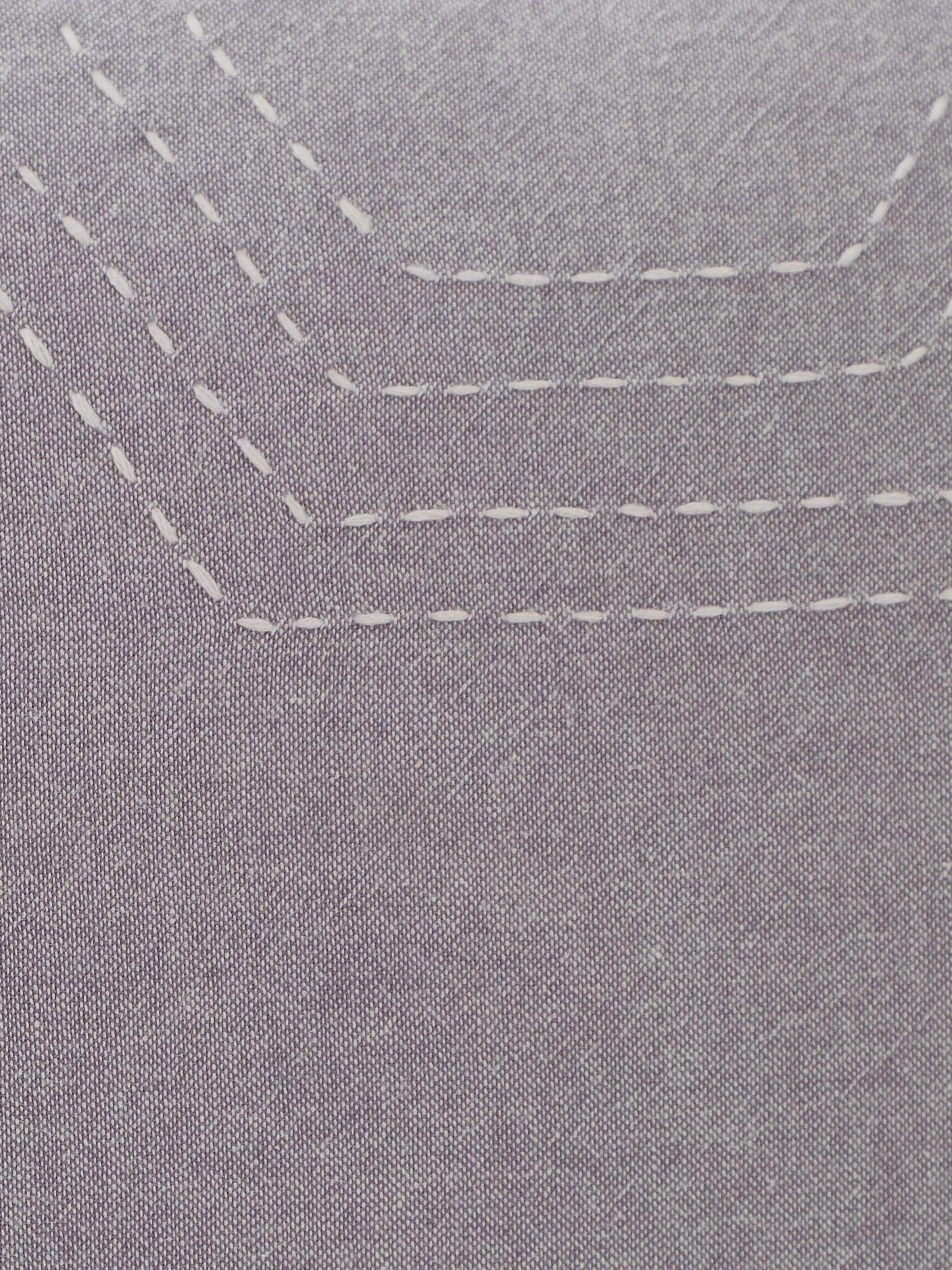 Side view displaying the pillow sham’s thickness and craftsmanship quality
