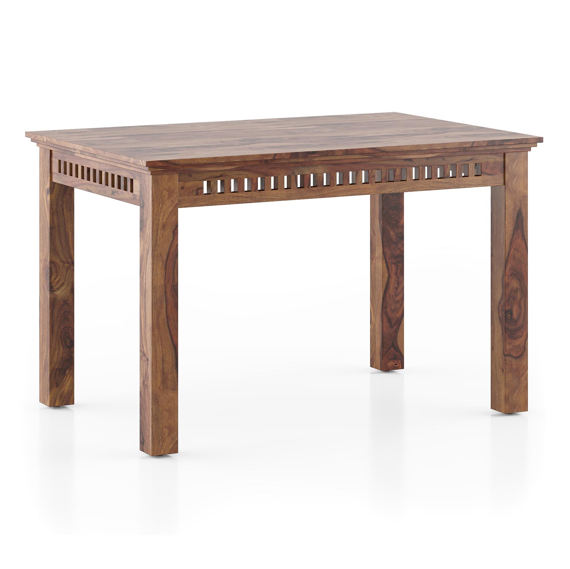 Fidora 4 Seater Dining Table In Teak Finish