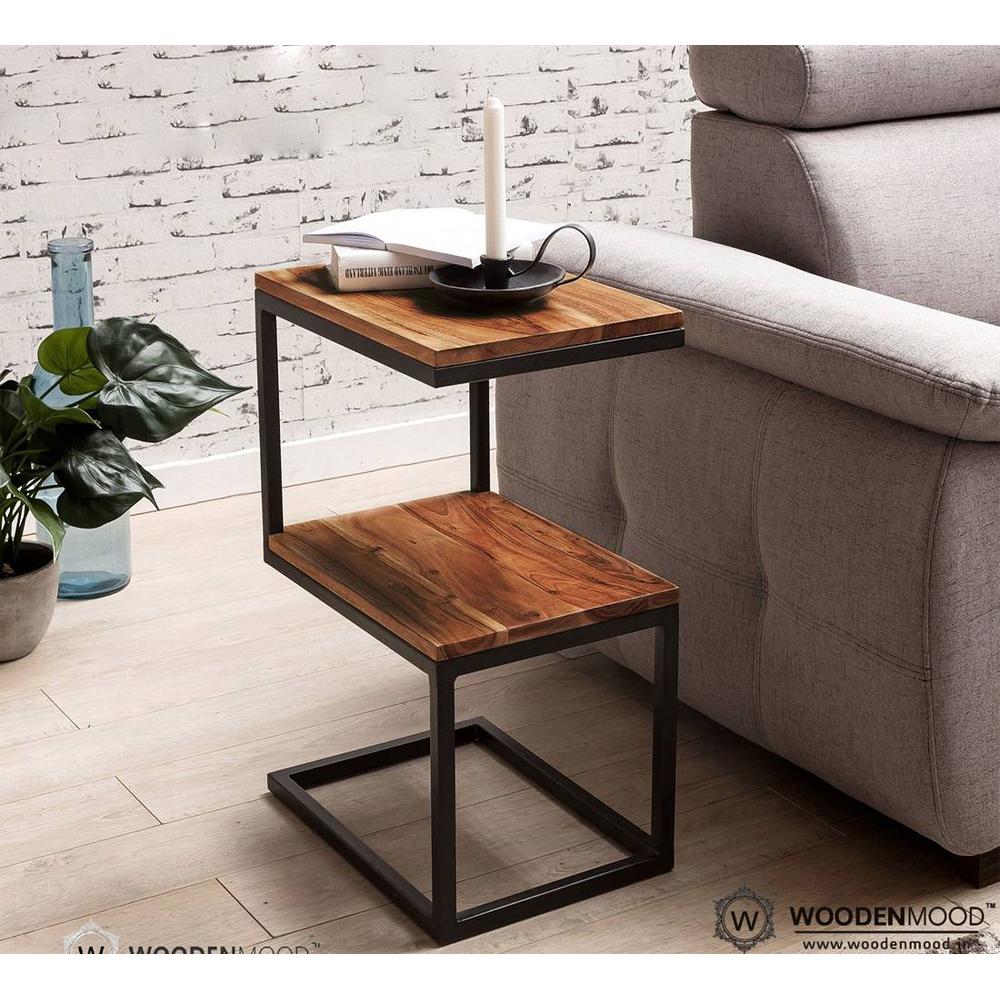 Biren Solid Wood Side Table